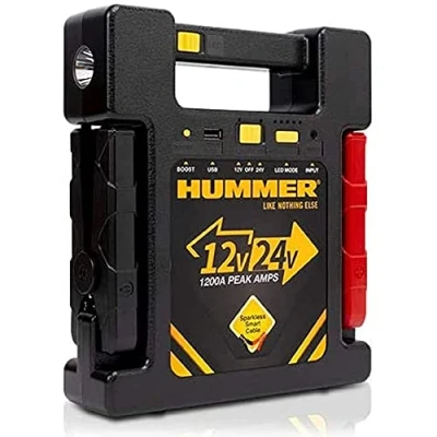 Image of Hummer Battery Starter 12 24V / 900 1200 Amp 23000 Ah H24 with Powerbank Function