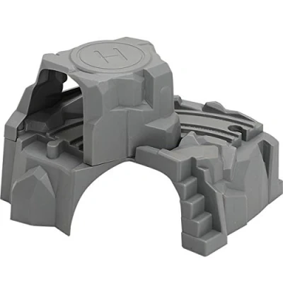 Image of ZJL220 Plastic Grey Double Tunnel Wooden Train Track Accessories For