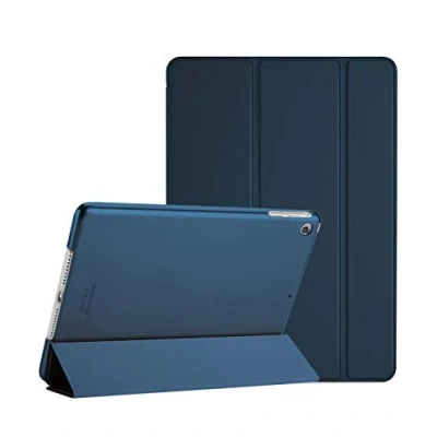 Image of ProCase Smart Case for iPad Air 1 2013 A1474 A1475 A1476, Ultra Slim Lightweight Stand with Translucent Frosted Back Cover Navy