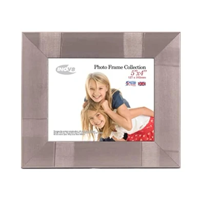 Image of Inov8 Framing PFES STSL 54 Photo Frame, Striped Silver, 5x4 inch