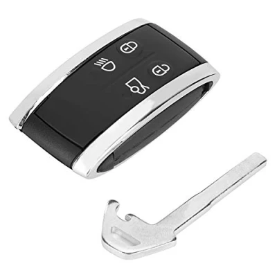 Image of Key Fob Shell Car Remote Fob,5 Button Case Fits for Jaguar XF 2009 2012/XK 2007 2012/XKR 2012/X Type 2008/S 2008