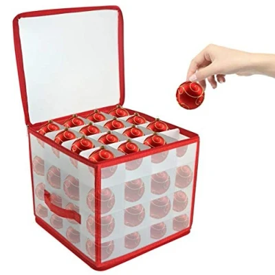 Image of NIGMA Christmas Xmas Storage Zip Bag for Tree, Decorations &amp; Lights, Box (64 Bauble Box)