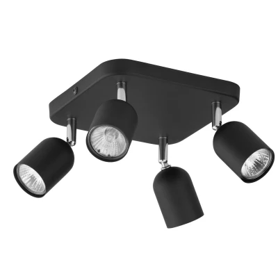 Image of TK Lighting Top downlight, 4 bulb, square black