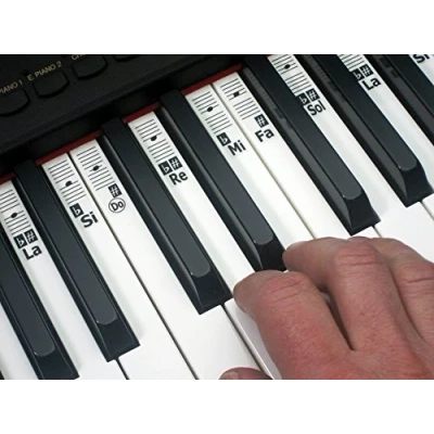 Image of KEYNOTES Do Re Mi Solfège Piano and Music Keyboard Key Note Stickers with Online Learning Aids