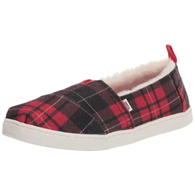 Image of TOMS Girl&#039;s Alpargata&#039; Slipper, Red, 11 UK Child