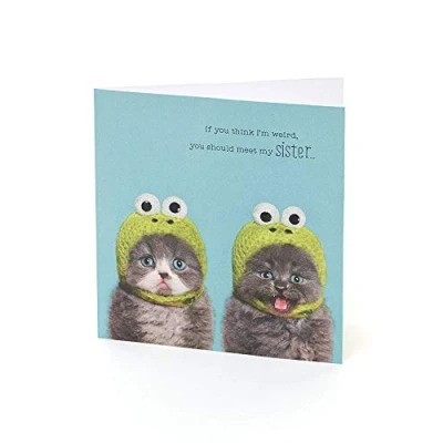 Image of Sister Birthday Card Gift for Her,Mum Funny Cat