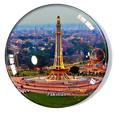Image of Pakistan Fridge Magnet Refrigerator Freezer Souvenir Decoration Sticker Glass Crafts