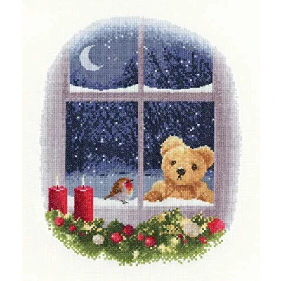 Image of Heritage Crafts Cross Stitch Kit William and Robin (Aida)