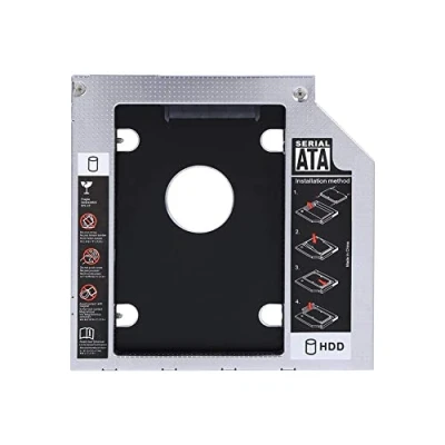 Image of Bewinner 9.5mm Aluminum SATA HDD SSD Enclosure Hard Disk Drive Bay Caddy Optical DVD Adapter for Laptop 2.5 inch drive, CD ROM Universal