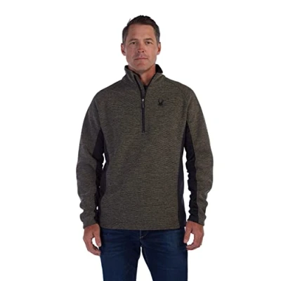 Image of Spyder Men&#039;s Zenith Fleece Jacket, Tannin Black Melange, S