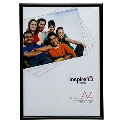 Image of Hampton Frames BACKLOADER Poster Certificate Photo Frame Glass Black A4 (21x30cm) BLR2130BKG