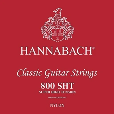 Image of Hannabach classical guitar strings Series 800 low Tension silver plated 3 piece treble set, 8008SHT, for (silver copper wire, tension, entry level guitars).