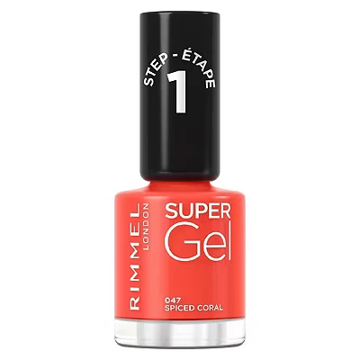 Image of Rimmel London Super Gel Nail Polish 047 Spiced Coral