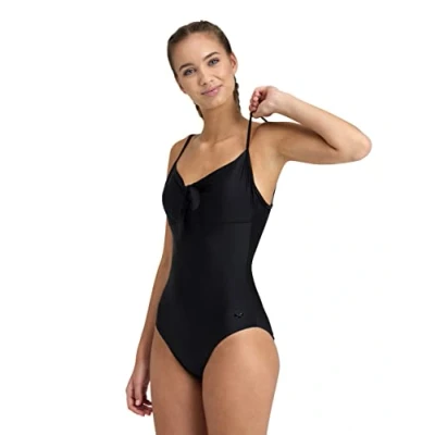 Image of Arena Women&#039;s Shila Back One Piece Swimsuit, Nero, 34 UK