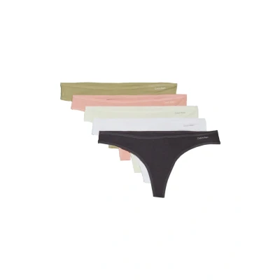 Image of Calvin Klein Underwear Thong 5 PACK offwhite, Women&#039;s, Size: Large, Off/white