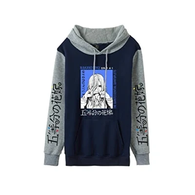 Image of The Quintessential Quintuplets Nakano Miku Hoodie Long Sleeve Hooded Pullover Sweatshirt Jacket Coat for Men and Women