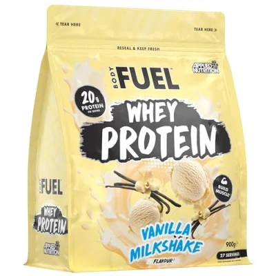 Image of Bodyfuel Whey Protein Powder 20g for Muscle Recovery &amp; Weight Management Low Calorie, Keto Friendly (900g 27 Servings) (Vanilla Milkshake)