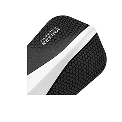 Image of 5 x SETS HARROWS RETINA CLEAR WHITE DART FLIGHTS STANDARD