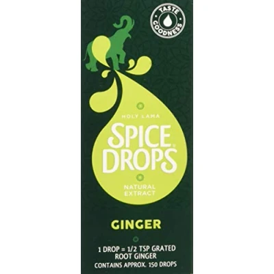 Image of Holy Lama Spice Drops Ginger Extract Natural Cooking Ingredient. Savoury, Curry, Asian, Sweet, Baking, Teas or Drinks Recipes 1 x 5ml Bottle