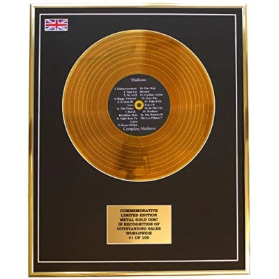 Image of MADNESS COMPLETE METAL GOLD RECORD DISPLAY COMMEMORATIVE LTD EDITION