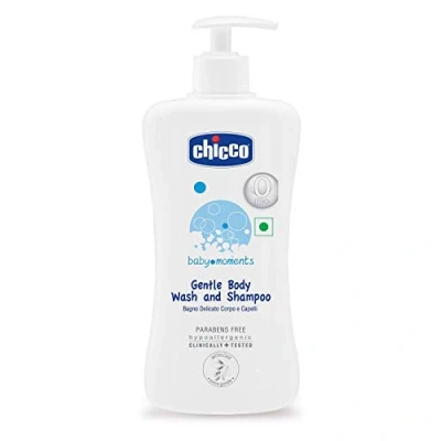 Image of Chicco Baby Moments Gentle Body Wash and Shampoo (500ml)