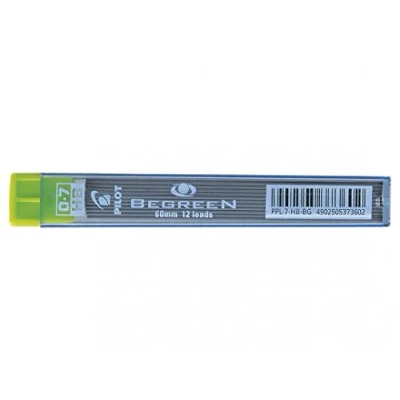 Image of Pilot Begreen 0.7mm Mechanical Pencil Refill Leads Grade HB 3 Tubes 36 …