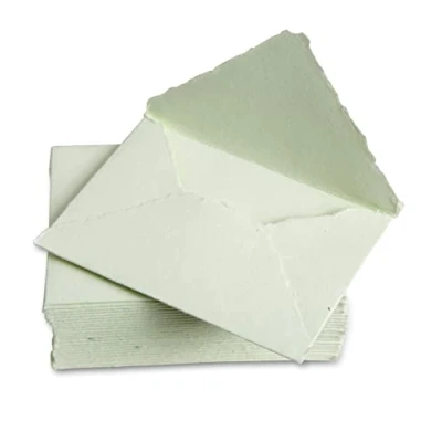 Image of Wanderings Handmade Pink Deckle Edge Envelope 4.25x6.25 / 11x16 cm Package of 25 for Announcements, Wedding Invitations, Greeting Cards, Crafts Thick 250 GSM