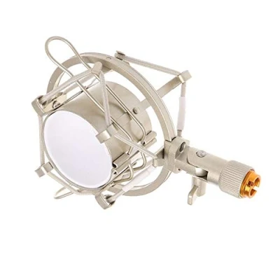 Image of ETOPARS Universal Microphone Shock Mount Mic Anti Vibration Suspension Studio Holder Clip 45mm for 44mm 50mm Diameter Condenser Silver