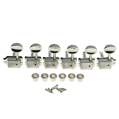 Image of KAISH Nickel Lefty Vintage Guitar Tuning Keys Left Handed Tuners for Strat/Tele Korea Made