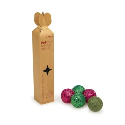 Image of Surrey Feed Cat Christmas Cracker Glitter Balls &amp; Catnip