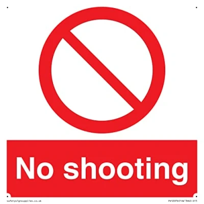 Image of No shooting Sign 150x150mm S15