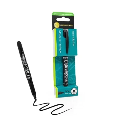 Image of MANUSCRIPT Callicreative Italic Crafter Markers (Broad Tip, Black)