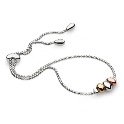 Image of Kit Heath Sterling Silver and 18ct Gold Plate Coast Tumble Golden Toggle Bracelet