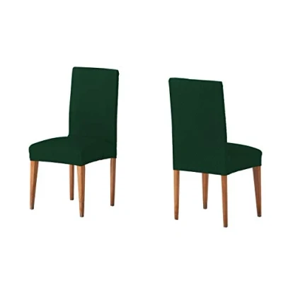 Image of Martina Home Chair Cover with Backrest 24 x 30 6 cm Bottle Green, 2 Units
