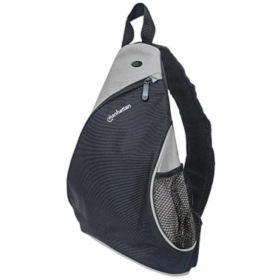 Image of Manhattan Dash Pack Laptop Backpack for Tablets and Notebooks up to 12 Black/Grey With A Shoulder Strap