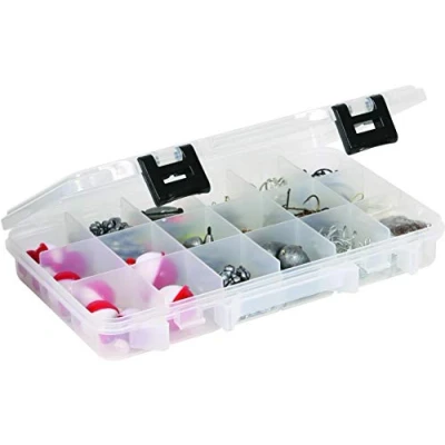 Image of PLANO 18 Compartment 3600 StowAway,Fishing Tackle Box, Plastic Storage Organizer Box w Removable Dividers, Tray for Crankbaits, Softbaits and hooks, fishing equipment