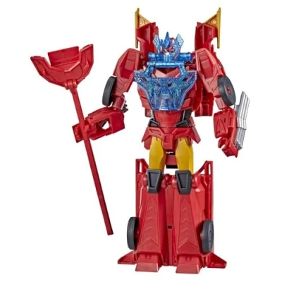 Image of Transformers Bumblebee Cyberverse Adventures Dinobots Unite Toys Ultimate Class Autobot Hot Rod Figure, Energon Armor, Ages 6 and Up, 9 inch