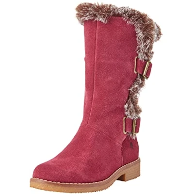 Image of Hush Puppies Women&#039;s Megan Mid Calf Boot, Burgundy, 6 UK