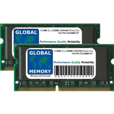Image of 512MB (2 x 256MB) PC100/133 144 PIN SDRAM SODIMM MEMORY RAM KIT COMPATIBLE WITH IMAC G3