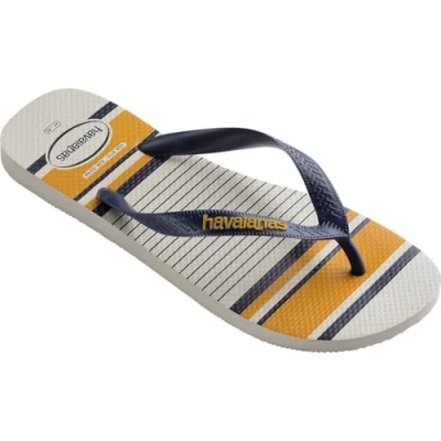 Image of Havaianas Top Nautical White/Navy Blue/Mustard 35/36