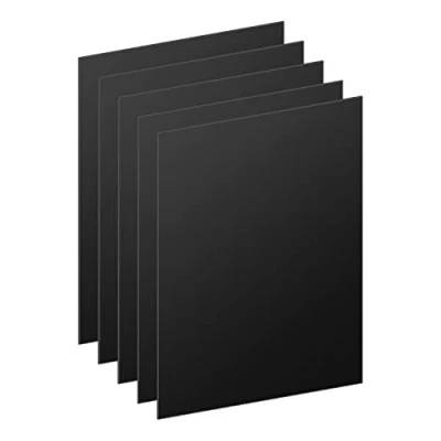 Image of DARENYI 5pcs Black Acrylic Sheet 1.7mm Thick Plastic Sheets Boards Panel for Picture Frame DIY Projects Painting Display, 25 x 20cm