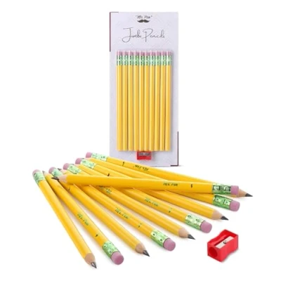 Image of Mr. Pen Jumbo Pencils, 10 Pencils and 1 Sharpener, Big Pencil, Fat for Preschoolers, Kindergarten, Thick Large Pencil.
