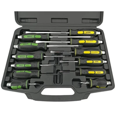Image of US PRO 12 Piece Screwdriver Set POZi + Slotted