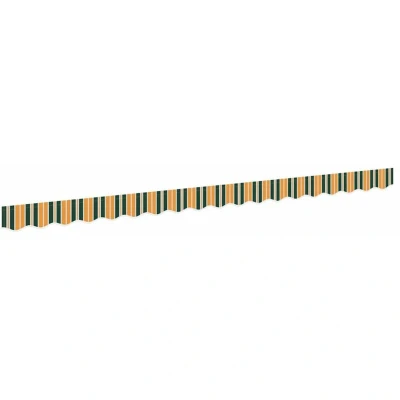 Image of vidaXL Awning Valance for 4 m Frame Green and Yellow 3.8x0.2