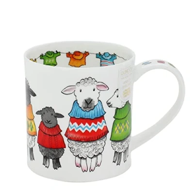 Image of Dunoon Trendsetters Sheep Bone China Mug Orkney Shape 0.35l