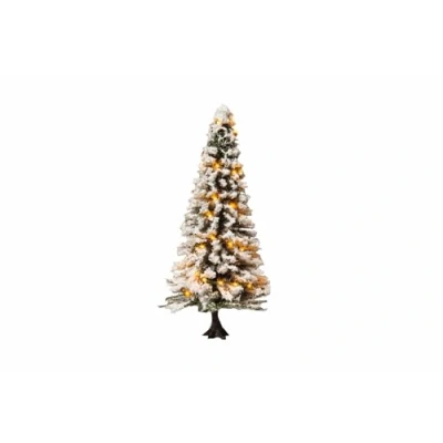 Image of Noch 22130 Iluminated Christmas Tree snowy, with 30 LEDs, 12 cm high, Coloured