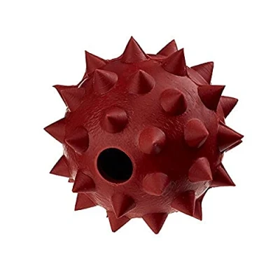 Image of Classic Pet Products Rubber Spike Ball with Bell, Large, 90 mm, Red