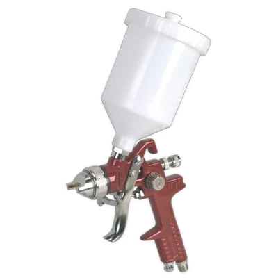 Image of Sealey HVLP Gravity Feed Spray Gun 1.3mm Set Up