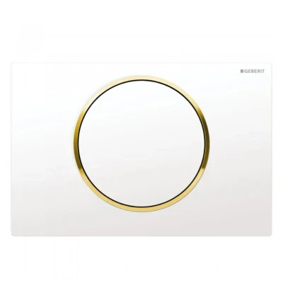Image of Geberit Sigma10 Flush Plate White/Gold (242.782.KK.1)