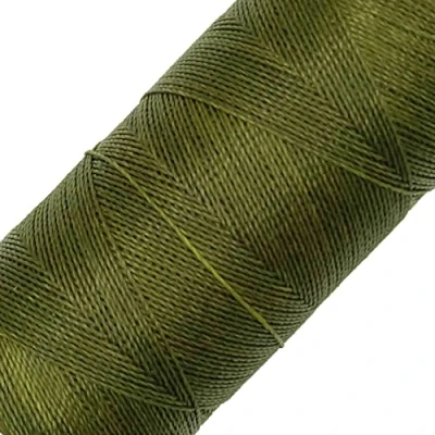 Image of LINHASITA Waxed Thread 100gr / 360 Metres 0.5 mm Thick Polyester Macrame 30 Colours Army Green